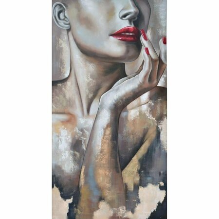 AFD HOME Red Lips 2 Canvas & Wood Wall Art 12018507